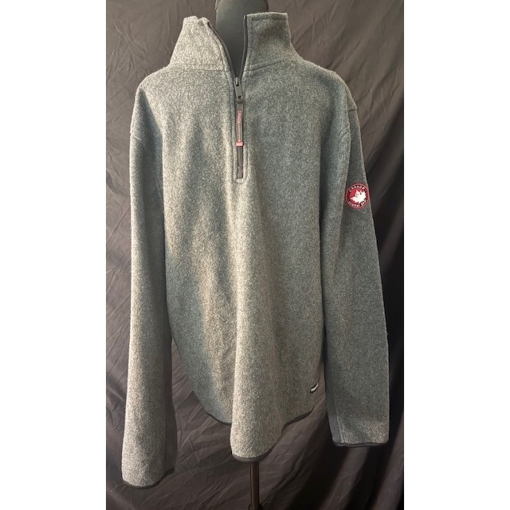 Canada Weather Gear Mens XXL Gray Quarter Zip Fleece Pullover